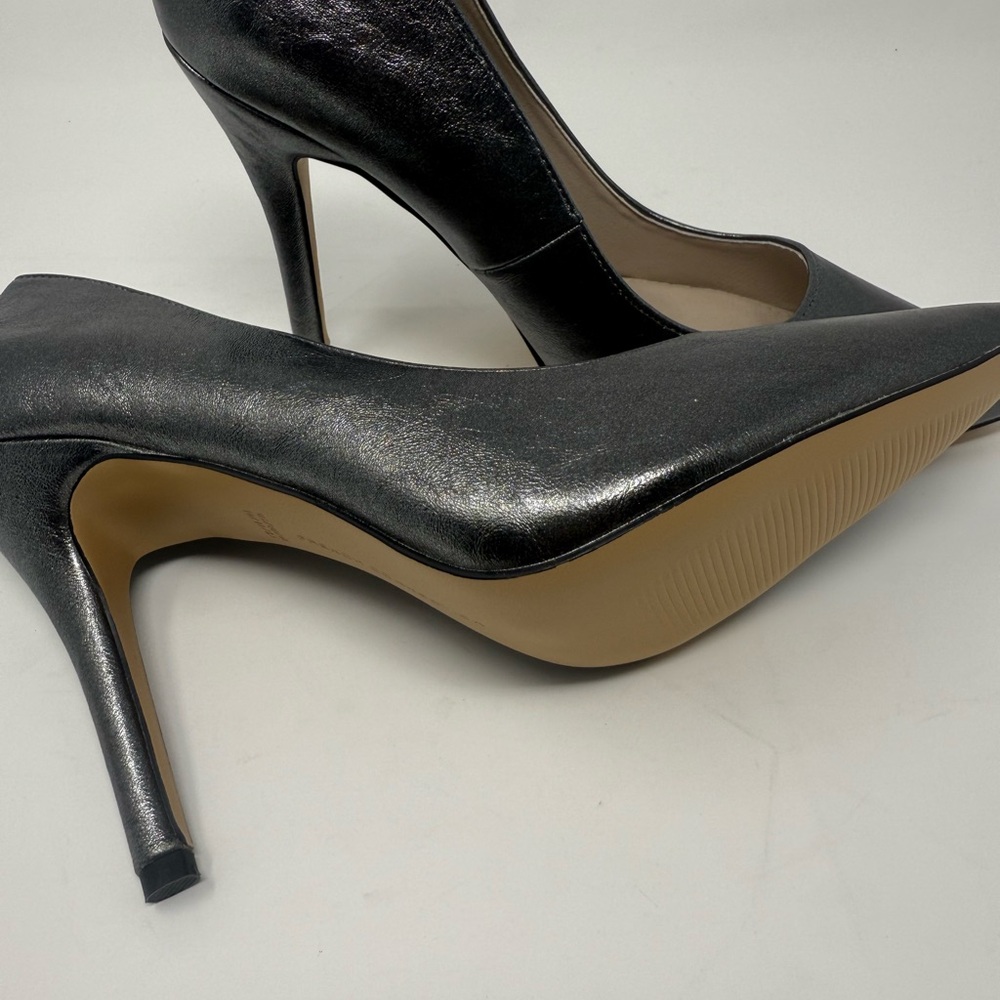 French Connection Shiny Black Heels